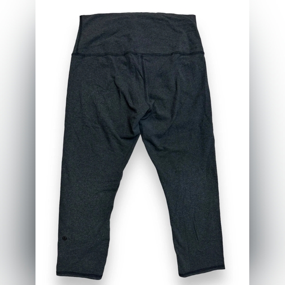 lululemon athletica Pants - Lululemon Wunder Under Crop Roll Down Leggings Women's 10 Heathered Green Sz 8
